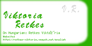 viktoria retkes business card